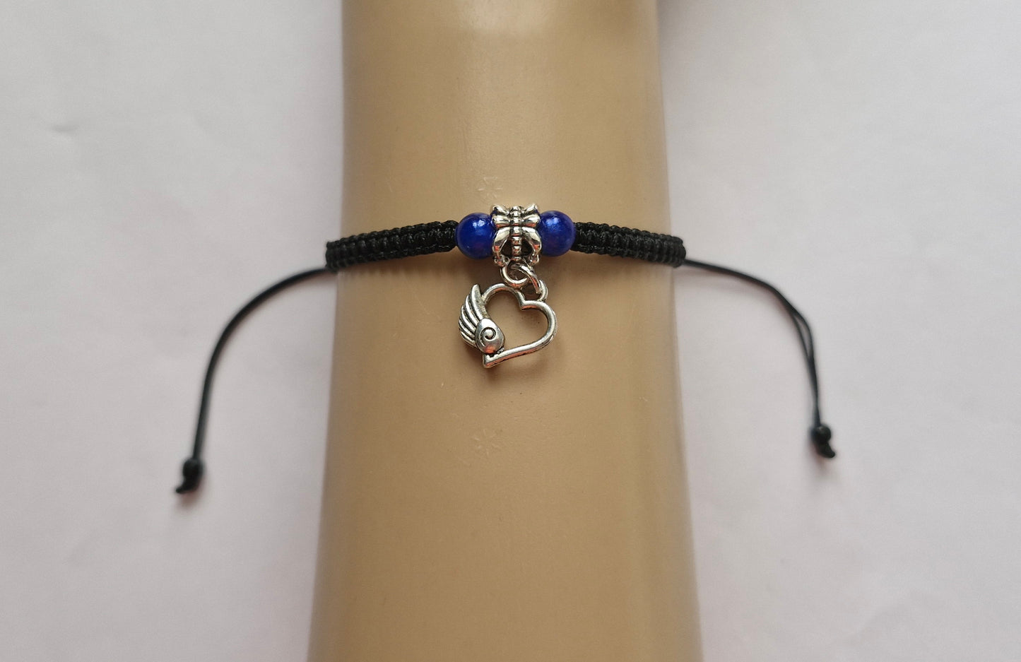 Winged heart bracelet