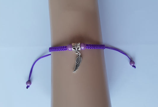 Purple wing bracelet