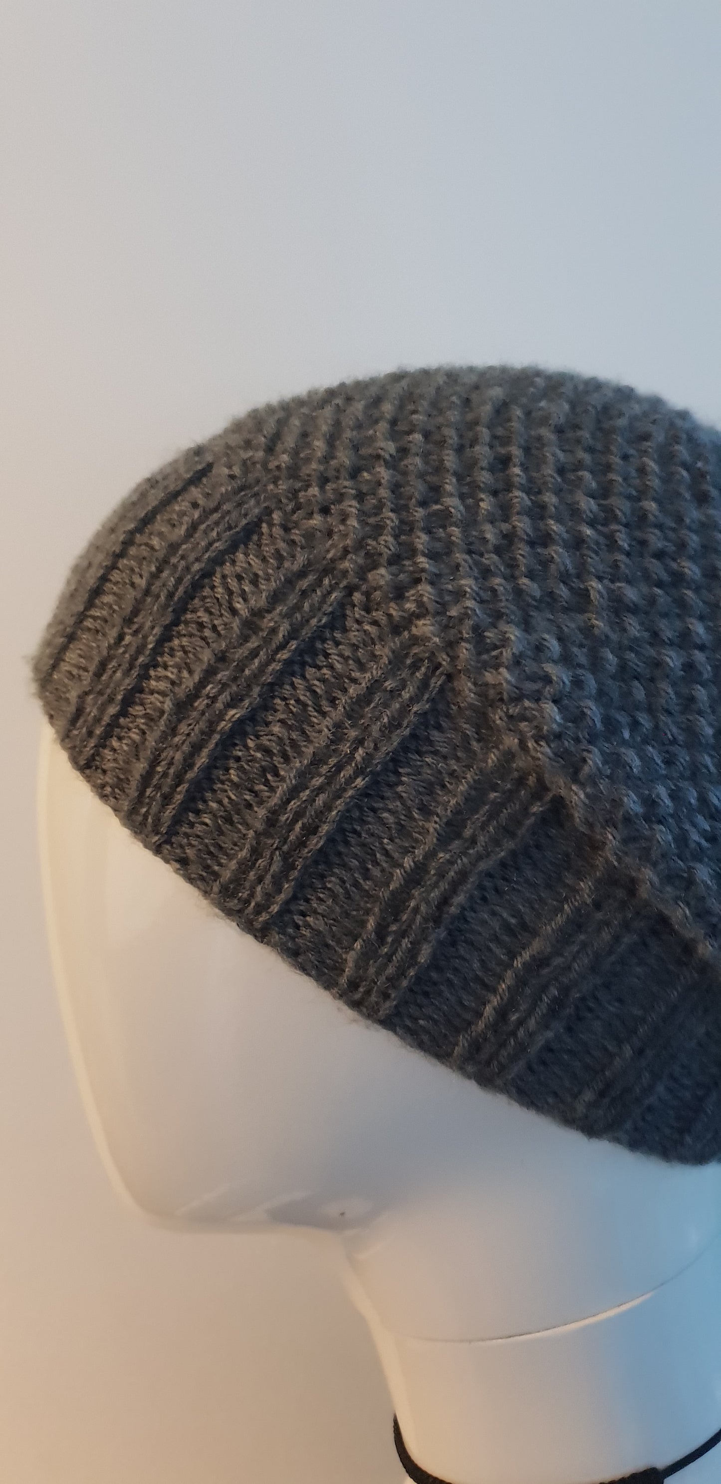 Grey slouch beanie hat