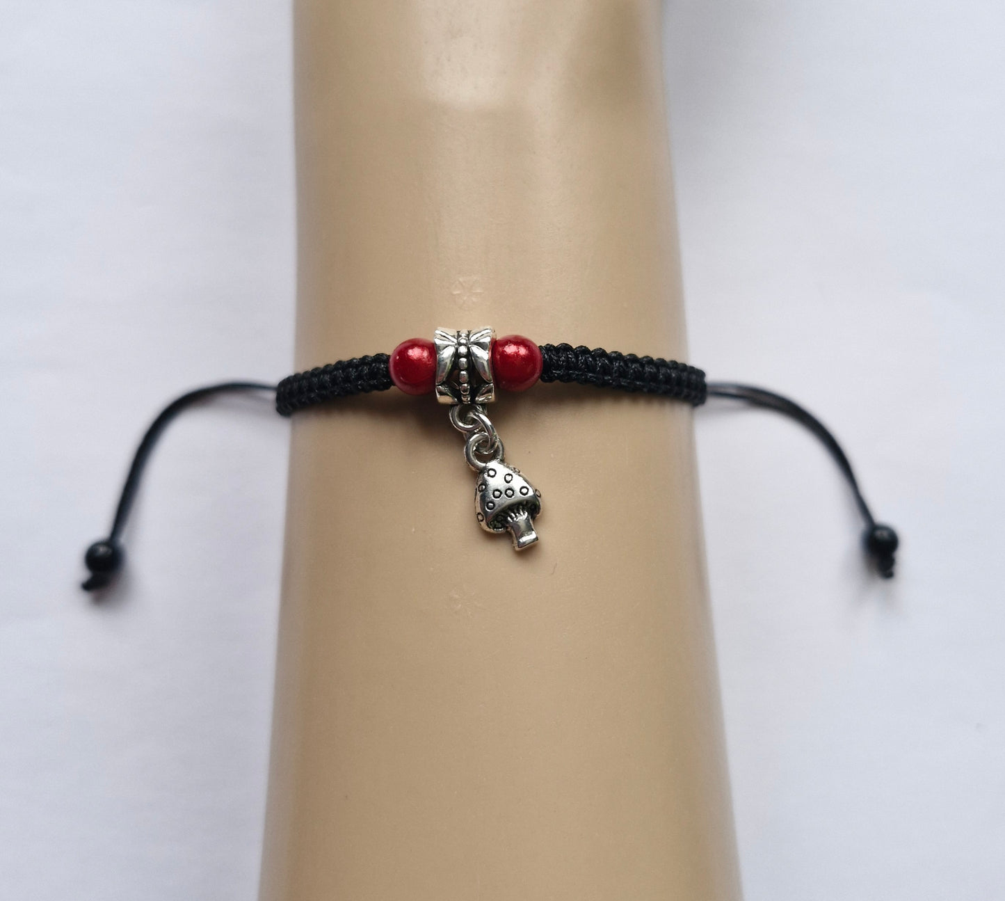 Mushroom charm bracelet