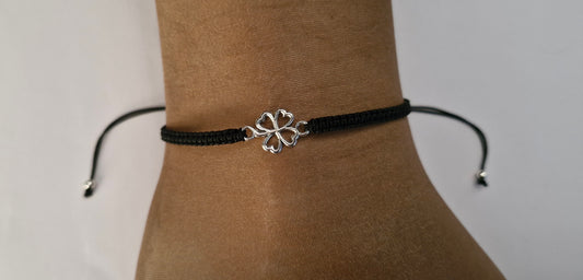 Four leaf clover anklet