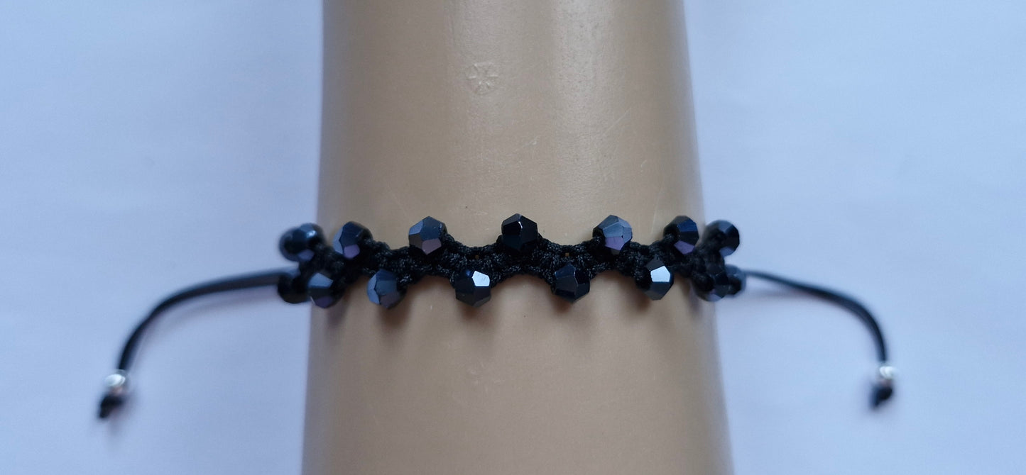 Black bead bracelet