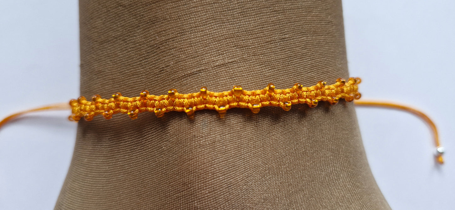 Orange anklet