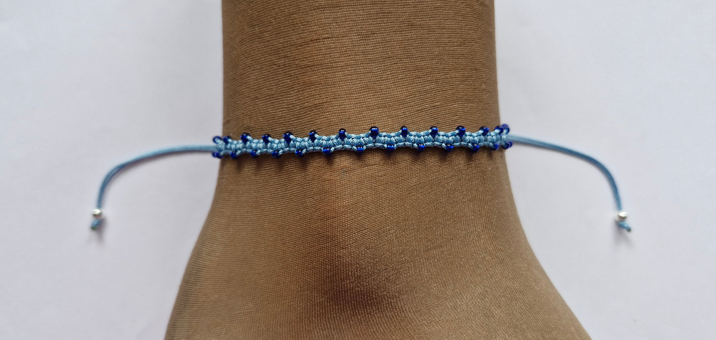 Blue anklet