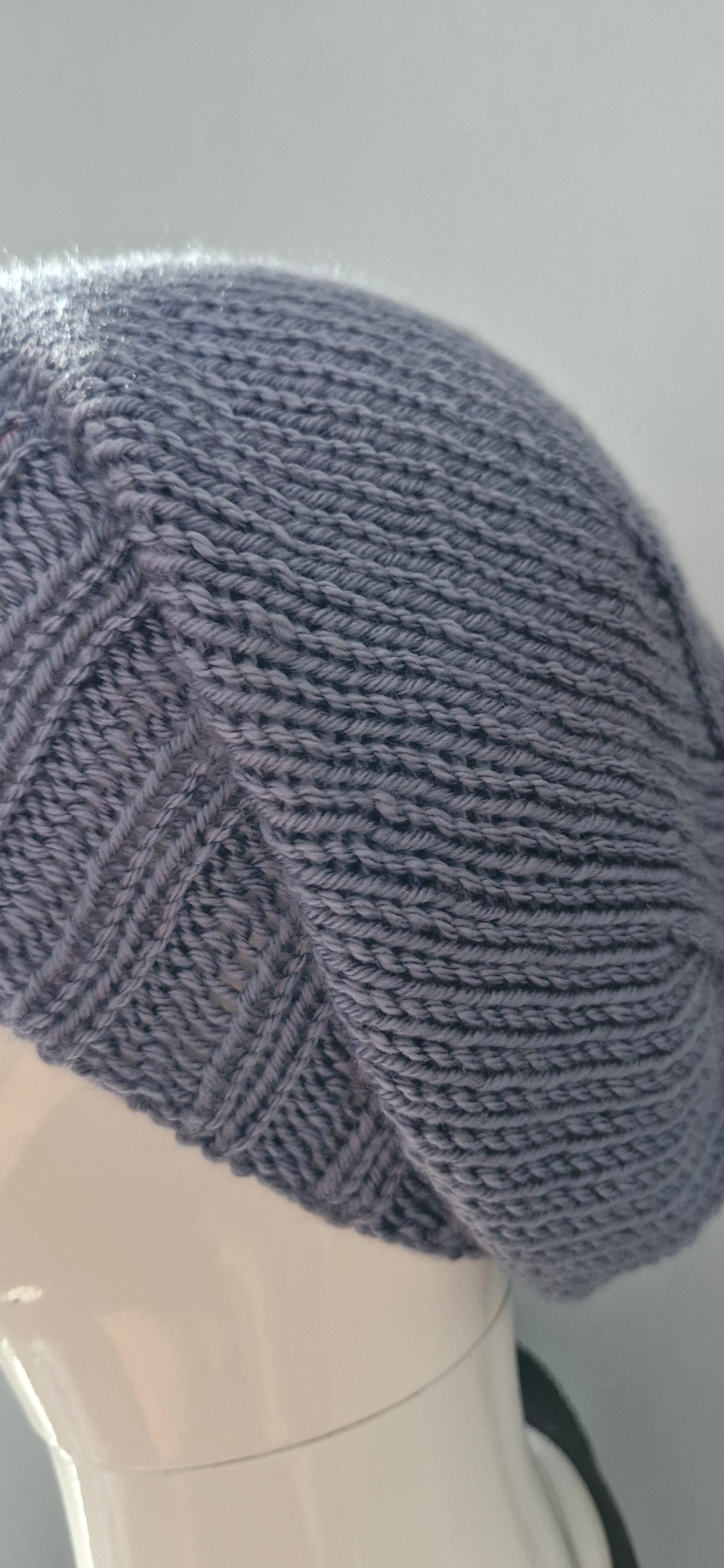 Smoky grey slouch beanie