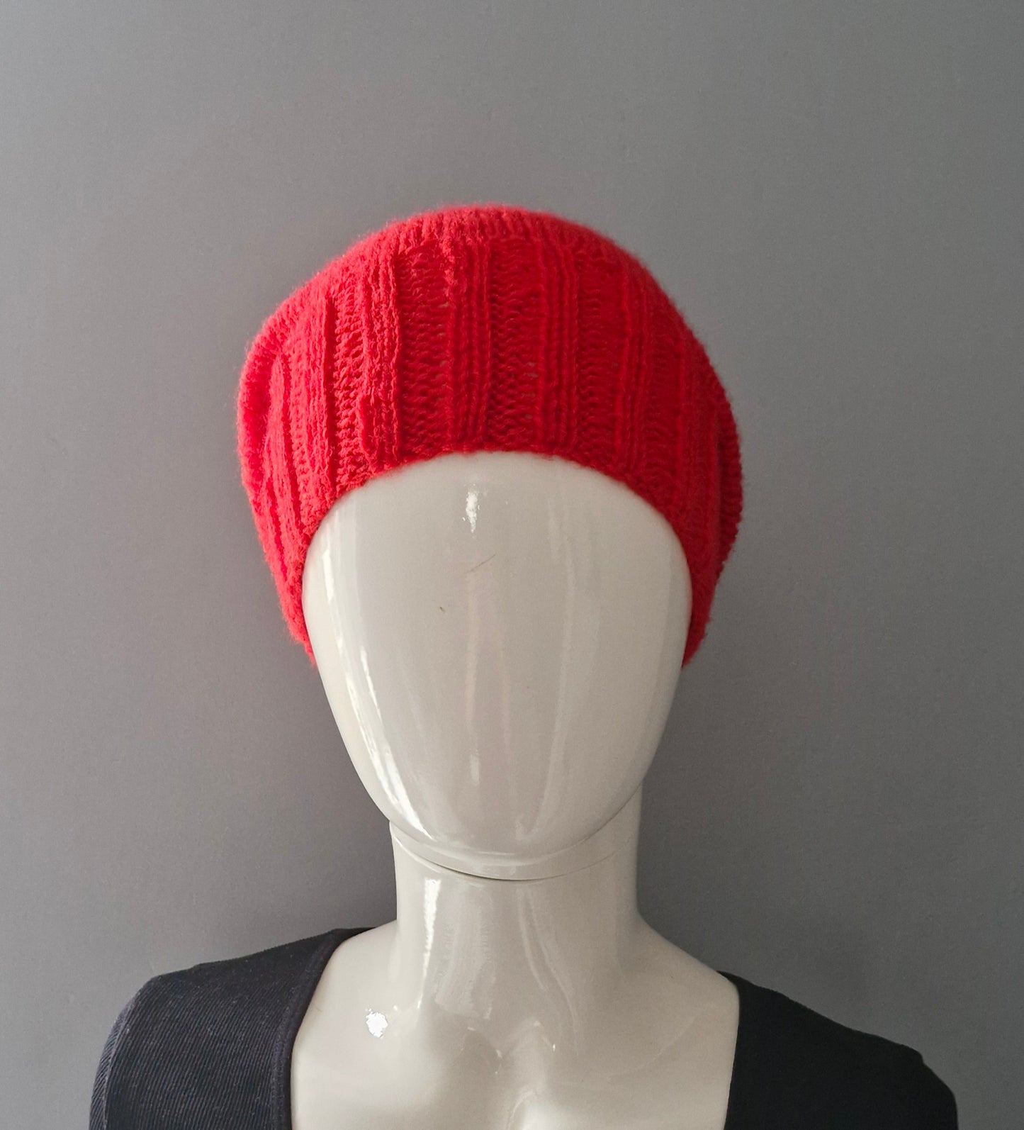 Red slouch beanie