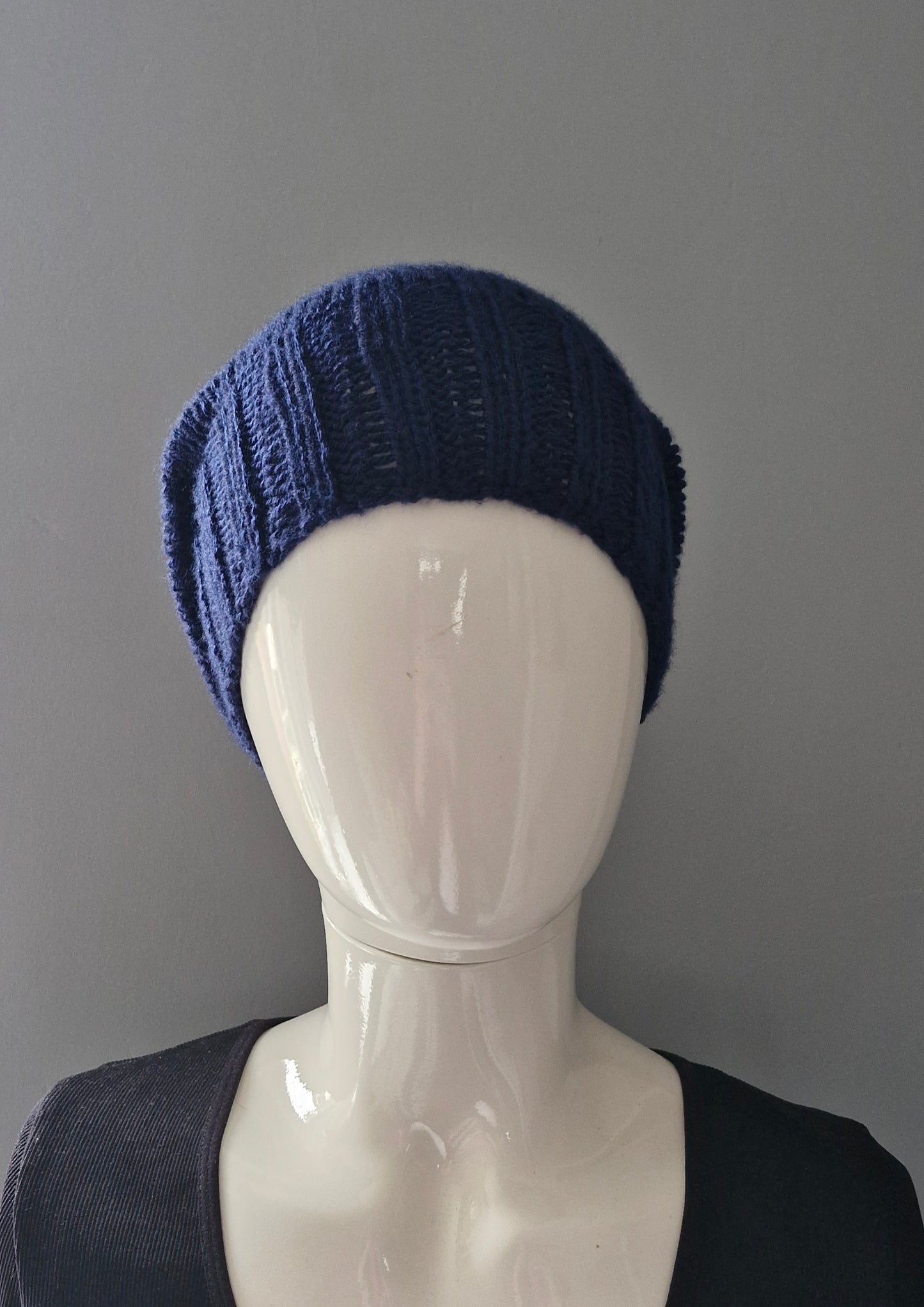 Dark blue slouch beanie