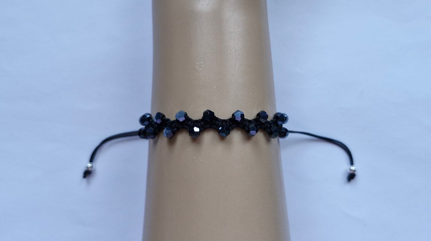 Black bead bracelet