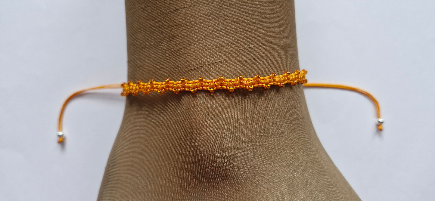 Orange anklet