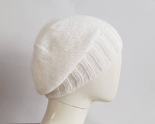 White slouch beanie