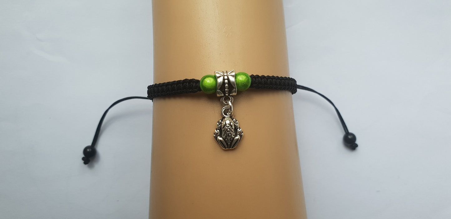 Frog charm bracelet