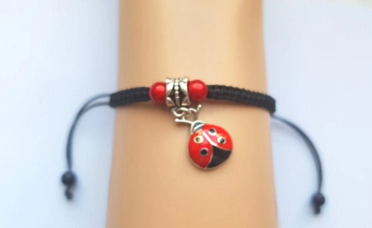 Ladybird charm bracelet